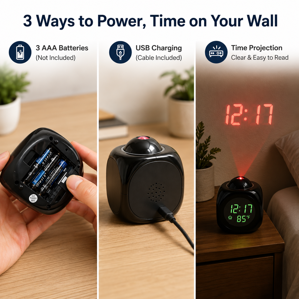 AuraBeam Smart Projection Clock