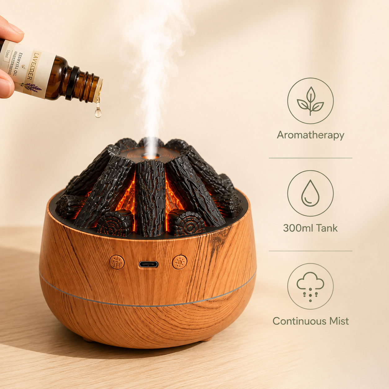 CinderMist Charcoal Fire Humidifier