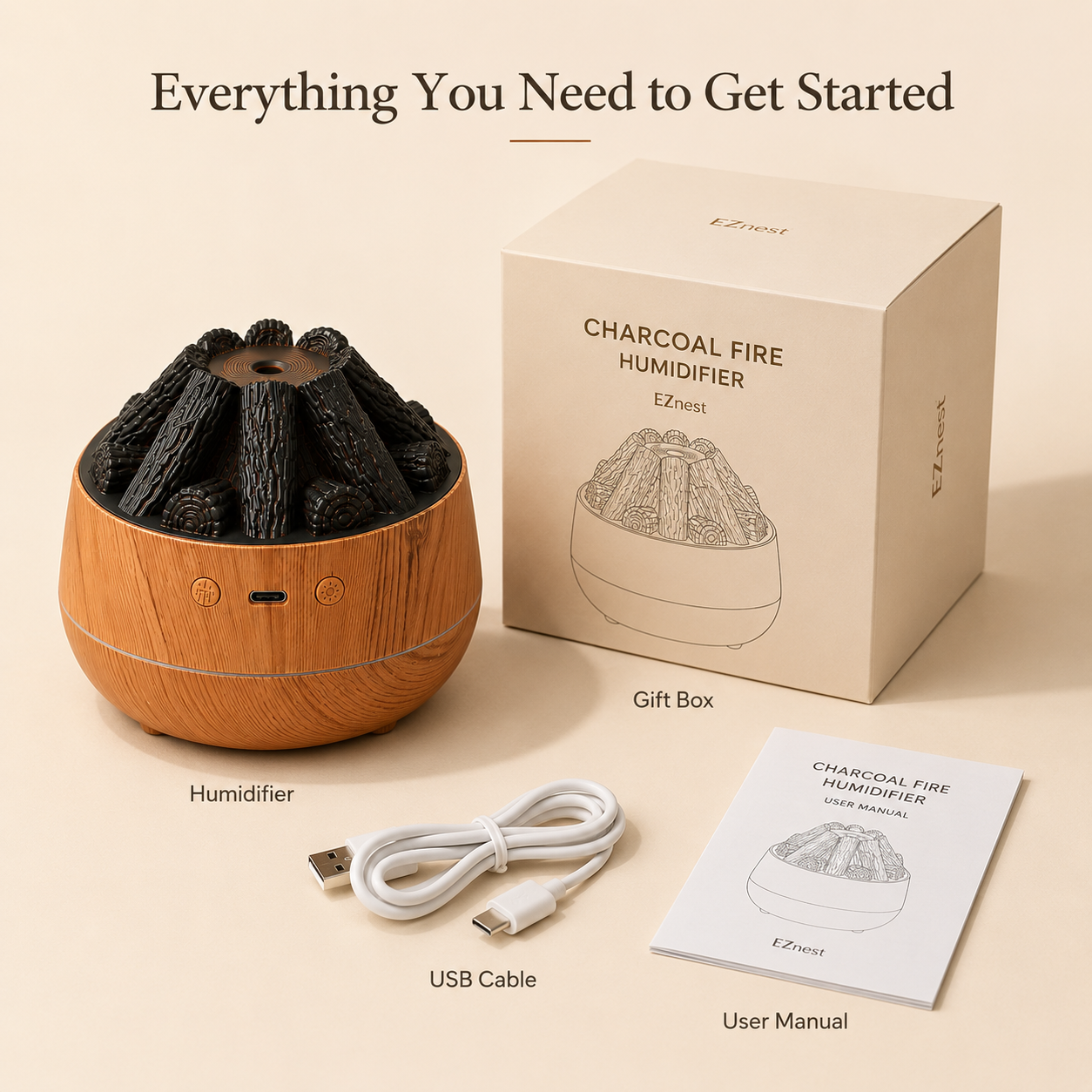 CinderMist Charcoal Fire Humidifier
