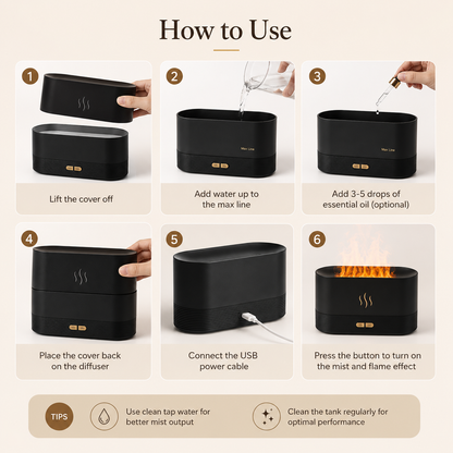 EmberGlow Flame Aroma Diffuser
