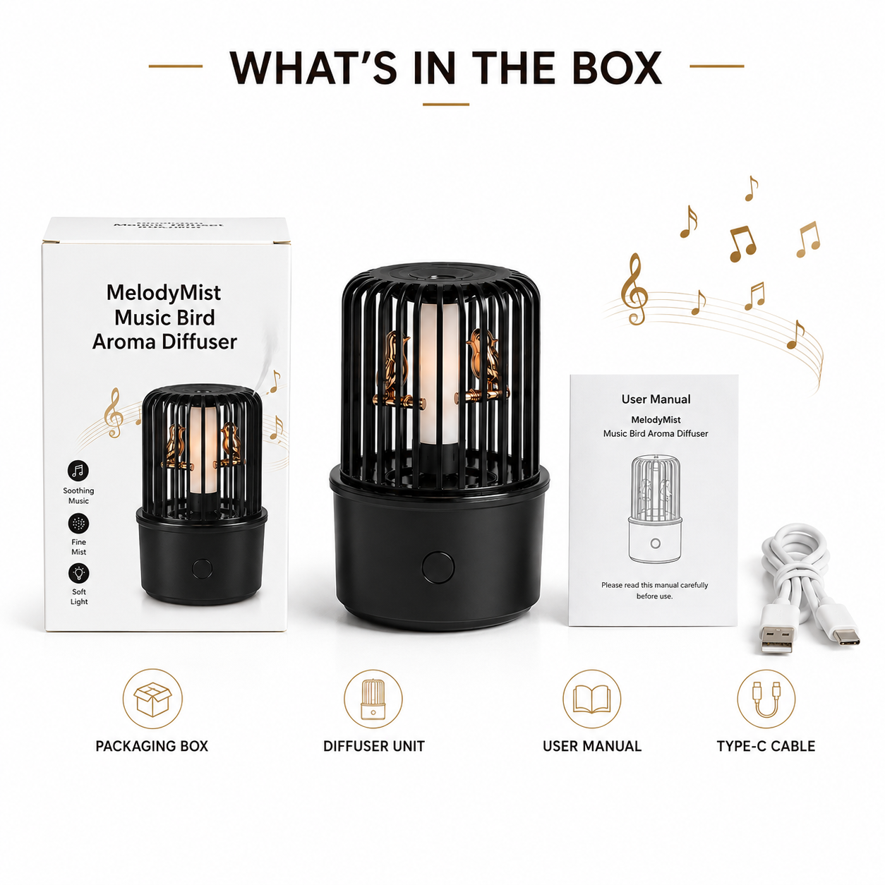 MelodyMist Music Bird Aroma Diffuser