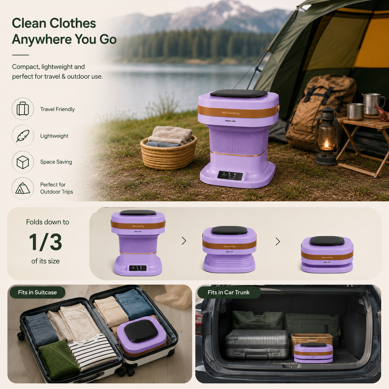SpinEase 8kg Portable Washing Machine
