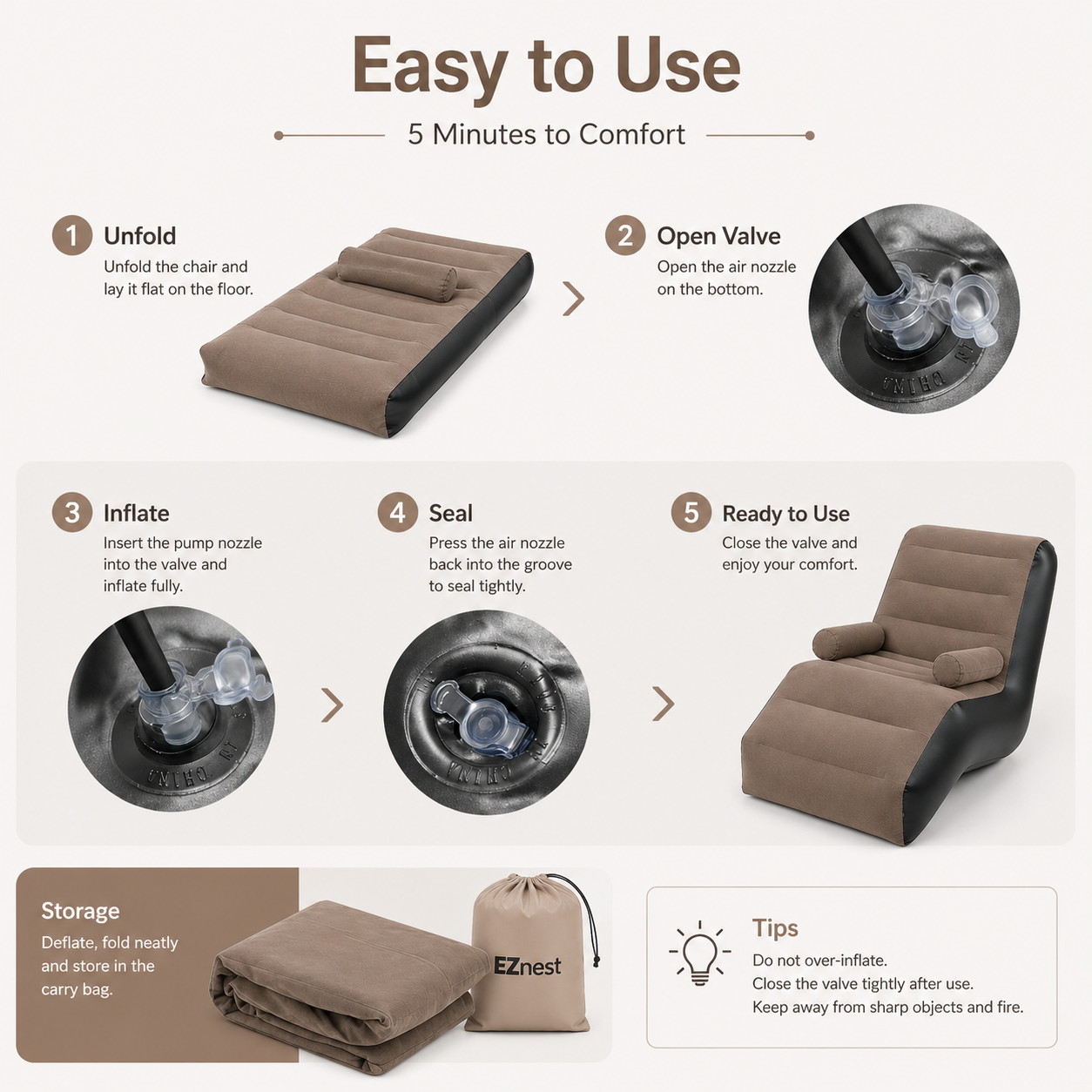 CloudNest Inflatable Lounge Sofa
