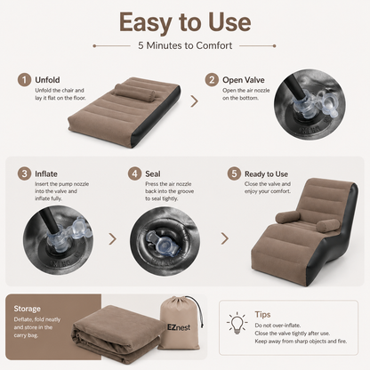 CloudNest Inflatable Lounge Sofa