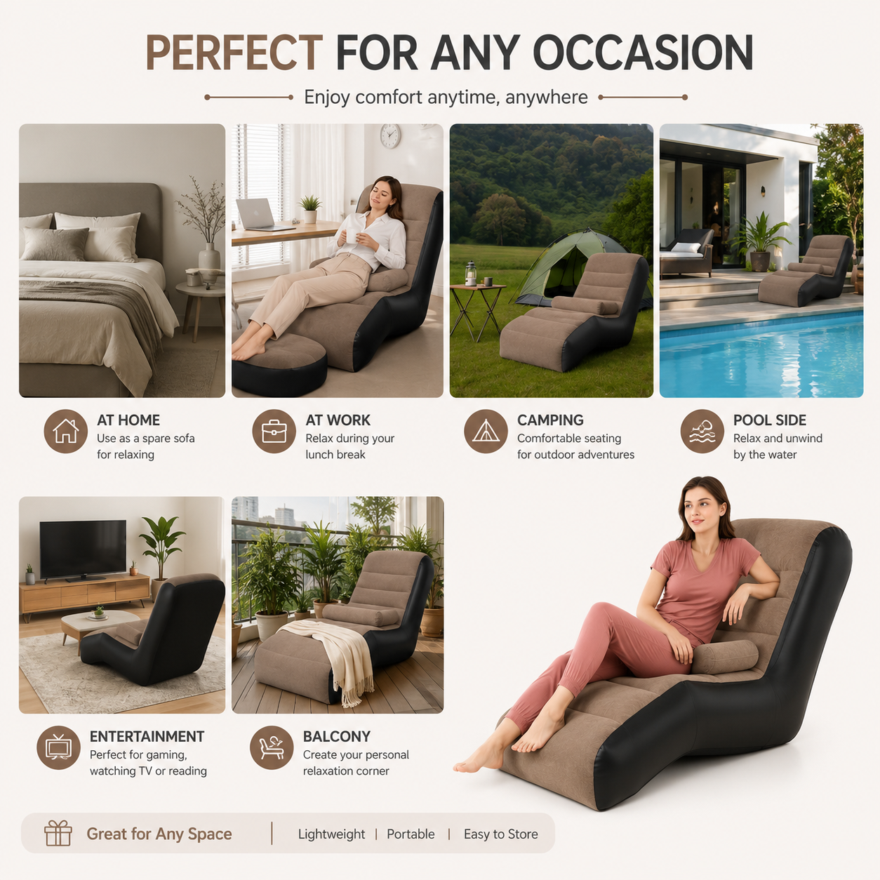CloudNest Inflatable Lounge Sofa